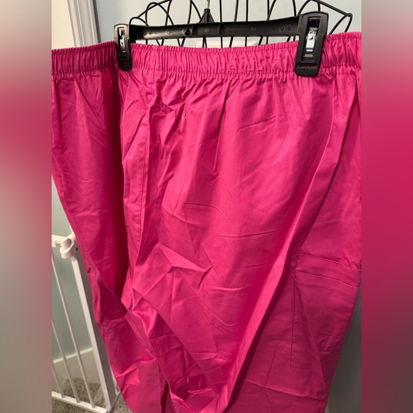 NEW Wonderwink Elastic Waist Women’s 4X 4XL Scrub Bottoms Fuchsia Pink Pants - Picture 10 of 10